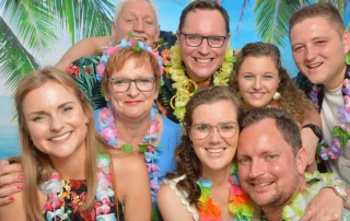 Bruiloft Photobooth in Hawaii-thema trouwfeest fotobooth huren